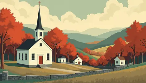 Illustration of a north landscape